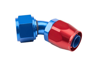 12AN 45Deg FM Hose End Aluminum Red Blue RHP6045-12-1