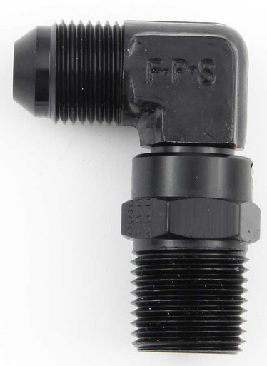FRAGOLA #4 x 1/4 MPT 90 Deg Swivel Adapter Black FRG499144-BL