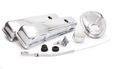 RACING POWER CO-PACKAGED SBC ENGINE DRESS UP KIT W/SHORT VALVE COVERS RPCR3023