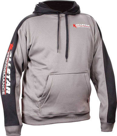 ALLSTAR PERFORMANCE Allstar Hooded Sweatshirt XL Silver/Blk ALL99916XL