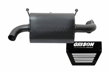 GIBSON EXHAUST Polaris UTV Single Exhau st  Black Ceramic GIB98020