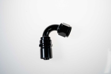 6AN 120Deg Crimp Hose End Black RHP7122-06-2