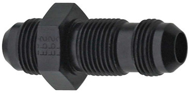 FRAGOLA Str Bulkhead Fitting #6 Black FRG483206-BL
