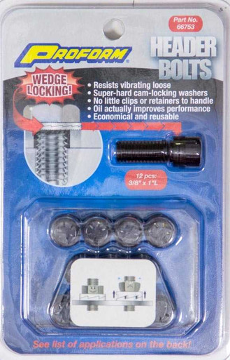 PROFORM Wedge Locking Header Bolts - 3/8 x 1in (12) PFM66753
