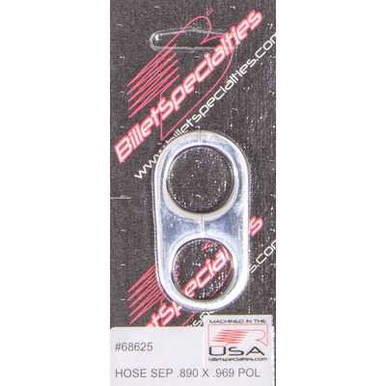 BILLET SPECIALTIES Hose Seperator .890x.969 Polished BSP68625