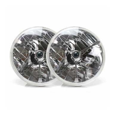 AUTO-LOC Tri-Bar Headlights Pair w/Replaceable Color Dots AULAUTLENB1AS