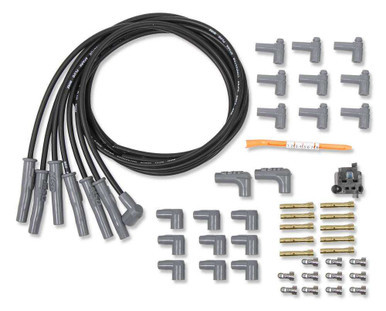 Spark Plug Wire Set - 6cyl. Universal Black MSD31173