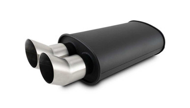 Streetpower Flat Black Oval Muffler 3in Inlet VIB12331