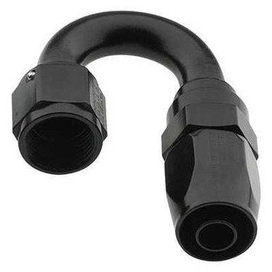 FRAGOLA HOSE FITTING #12 180 DEG TO #16 HOSE BLACK FRG231813-BL