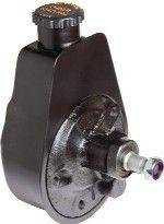 BORGESON Black Powder Coated Mustang Power Steering Pump, 950-1050 PSI BRG800312