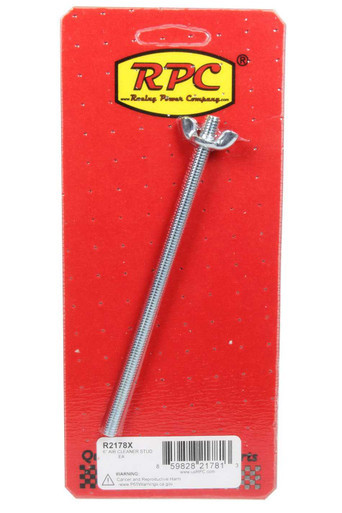 RACING POWER CO-PACKAGED 6IN AIR CLEANER STUD 1/4 -20 RPCR2178X