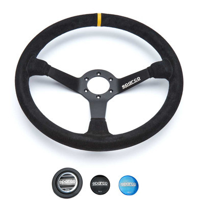 SPARCO Steering Wheel 368 Black Suede SCO015R368MSN