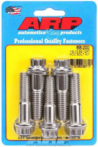 S/S Bolt Kit - 12pt. (5) 1/2-13 x 2.000  ARP656-2000