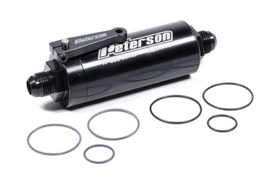 PETERSON FLUID Fuel Filter -10an 100 Micro w/Ball Valve PTR09-0626