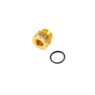 COLOR FITTINGS -8 AN ORB PLUG TO 1/4" NPT  - GOLD COFFPO-08-014-000-GD