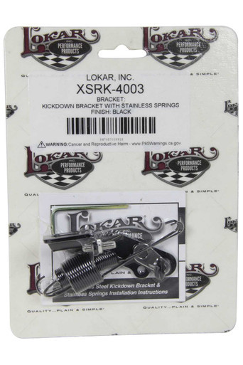 Bracket And Springs Kick Down Black Stainless Ste LOKXSRK-4003