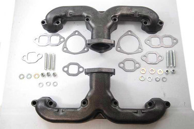 RACING POWER CO-PACKAGED 1955-57 GM Cast Iron Ram Horn Exhaust Manifold RPCR900