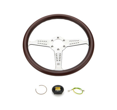 Super Grand Prix Steerin g Wheel Wood/Pol. Silver MOMGRA35WD0P