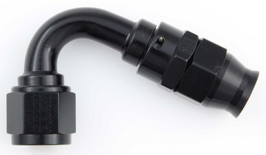FRAGOLA Hose Fitting #8 120 Deg PTFE Black FRG681208-BL