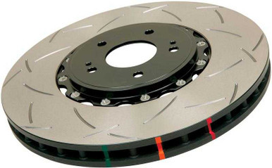 DBA 03-05 Evo 8/9 Front Slotted 5000 Series 2 Piece Rotor Assembled w/ Black Hat - DBA52218BLKS