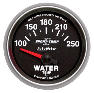 AUTOMETER 2-1/16in S/C II Water Temp. Gauge 100-250 AMT3637