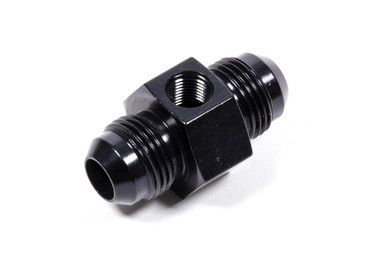 FRAGOLA Inline Gauge Adapter #8 x #8 Male Black FRG495003-BL