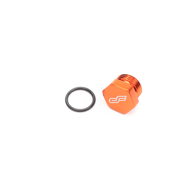 COLOR FITTINGS -10 AN ORB PLUG W/ O-RING  - ORANGE COFFPO-10-000-000-OR