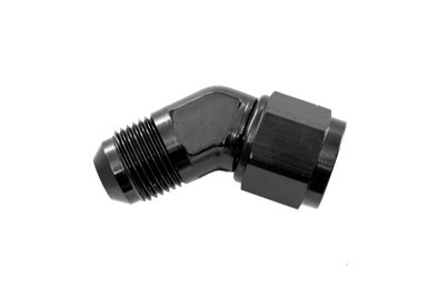 8an Male to 8an Female 45-Deg Fitting - Black RHP8245-08-08-2