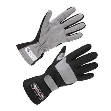ALLSTAR PERFORMANCE DRIVING GLOVES SFI 3.3/1 S/L BLACK/GRAY LARGE ALL911014