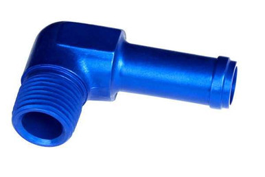 3/8in Hose to 1/4in NPT Male 90Deg Blue RHP842-06-04-1