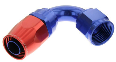 10AN 120 Degree Female Aluminum Hose End RD BLU RHP1120-10-1