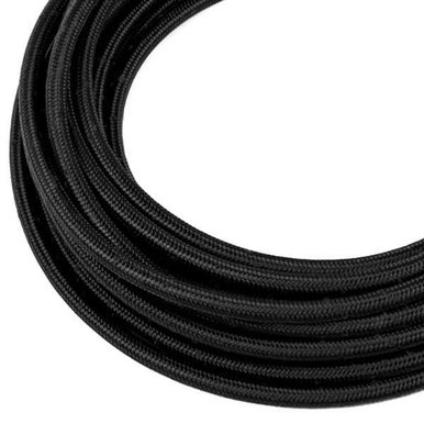 COLOR FITTINGS 10AN BRAIDED BLACK NYLON HOSE / LINE (E85 + RACE FUEL SAFE) - 10FT ROLL  - BLACK COFBNH-10-000-010-BL