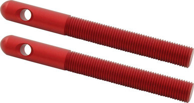 Aluminum Hood Pins 3/8in Red 2pk ALL18488