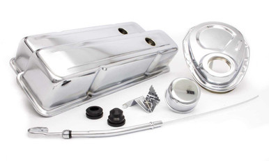 RACING POWER CO-PACKAGED SBC ENGINE DRESS UP KIT W/TALL VALVE COVERS RPCR3024