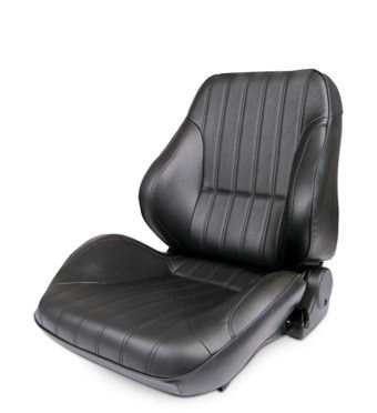 SCAT ENTERPRISES Rally Low Back Seat - LH - Black Vinyl SCA80-1050-51L