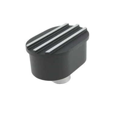 Breather Cap  Push-In Ov al Finned Black Alum SPC8486BK