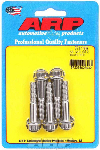 S/S Bolt Kit - 12pt. (5) 8mm x 1.25 x 40  ARP771-1005