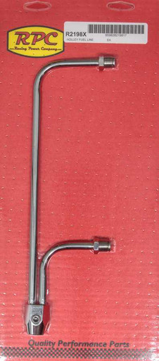 RACING POWER CO-PACKAGED Fuel Line Chrome 8-21/32 in Centers RPCR2198X