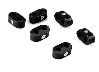 LOKAR T-CLAMP DOUBLE PLACE, 1/4"-1/4", 6 PIECES, BLACK LOK20-252-11