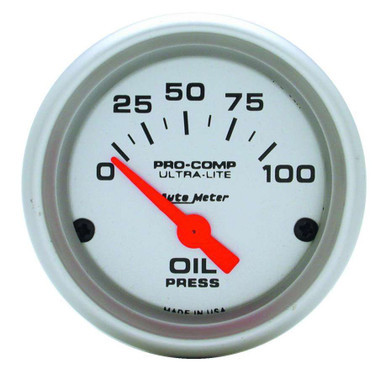 AUTOMETER 2-1/16in U/L Oil Pressure Gauge 0-100psi AMT4327