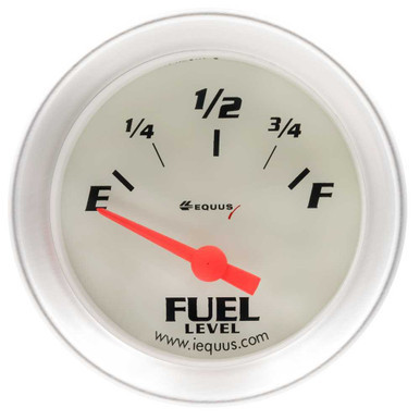2.0 Dia Fuel Level Gauge Silver EQUE8363