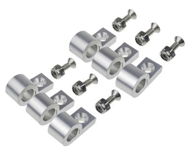 3/16in Polished Aluminum Line Clamps 6/pkg RHP320-316-5