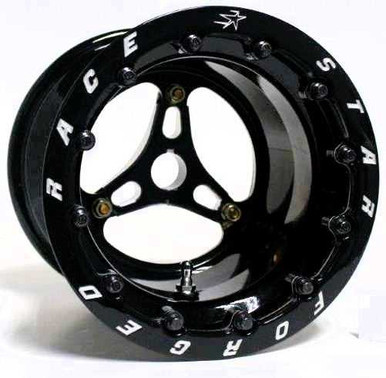 RACE STAR INDUSTRIES 53 Jr Dragster Pair 8x8 Single Beadlock Black RSI53-88SBL