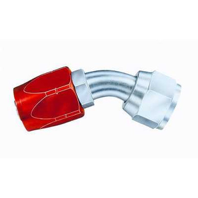 AEROQUIP #8 45 DEGREE ELBOW FTG ALUMINUM/STEEL RED/SILVER AER-FCM1080 AERFCM1080