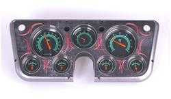 GAUGE BEZEL 67-72 GM P/U BRUSHED WITH PINSTRIPE CMW6772-P