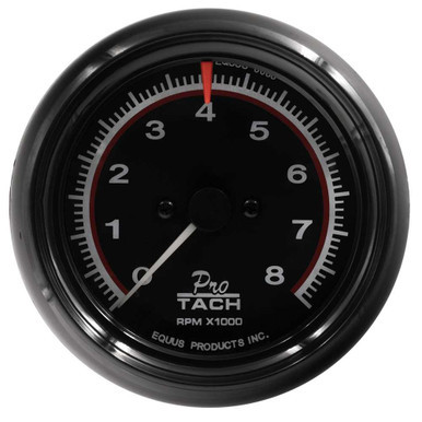 3-3/8 Dia Tachometer 8000 RPM Black Dial EQUE6088