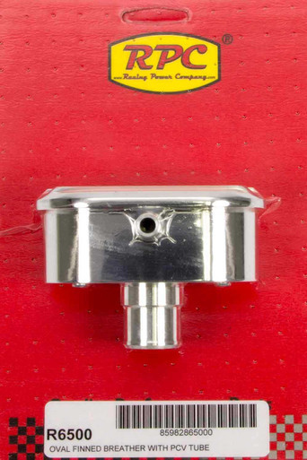 RACING POWER CO-PACKAGED Alum Finned PCV Breather Polished RPCR6500