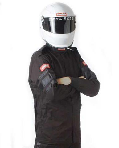 RACEQUIP BLACK JACKET SINGLE LAYR 4X-LARGE RQP111009