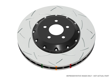 DBA 13-14 Chevrolet Corvette Z51 Front T3 2 Pc V2 Slotted 5000 Series Rotor w/Black Hat - DBA52762V2BLKS