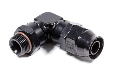 FRAGOLA Hose Fitting #10 90 Deg to #8 ORB PTFE Black FRG689709-BL